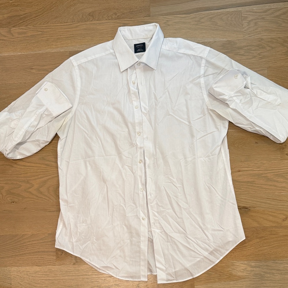 Arrow Men's Classic White Button Down Shirt
